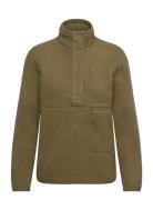 W Fleece Snap T-Neck Peak Performance Khaki