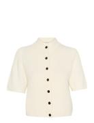 Alphagz Ss Short Cardigan Noos Gestuz Cream