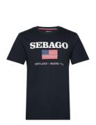 Sam Printed Tee Sebago Navy