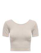 Onpjaia Life Ss 2-Way Crop Seam Top Noos Only Play Grey