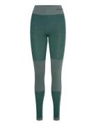 Hmlclea Seamless Mid Waist Tights Hummel Green