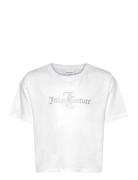 Glitter & Diamante Boxy Ss Tee Juicy Couture White