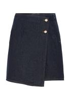 Yaslisana Hmw Short Denim Skirt S. YAS Navy