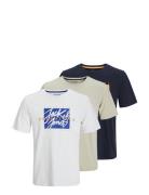 Jjcolton Tee Ss Crew Neck 3Pk Mp Jack & J S White