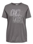 Carmiko Life Ss Reg Tee Jrs ONLY Carmakoma Grey