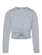 Vmjoy Ls Knot Top Jrs Girl Vero Moda Girl Grey