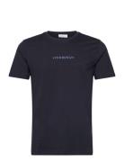 Lindbergh Print Tee S/S Lindbergh Navy