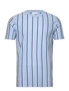 Striped Piqué Tee S/S Lindbergh Blue