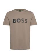 Tee Tape Logo BOSS Beige