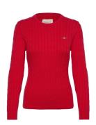 Stretch Cotton Cable C-Neck GANT Red