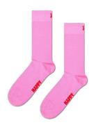 Solid Sock Happy Socks Pink