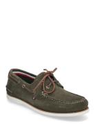 Th Boat Shoe Core Suede Tommy Hilfiger Khaki