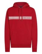 Central Chest Stripe Hoody Tommy Hilfiger Red