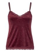 Velours Lace Cami Top Hunkemöller Burgundy