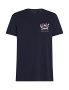 Hilfiger Colour Crest Tee Tommy Hilfiger Navy
