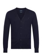 Slim Fit Washable Wool V-Neck Cardigan Polo Ralph Lauren Navy