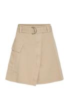 Vitilo Hw Belt Skirt Vila Beige