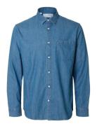 Slhregcarlo Denim Ls Shirt Noos Selected Homme Blue