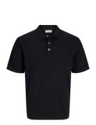 Jjeemil Knit Relaxed Polo Ss Sn Jack & J S Black