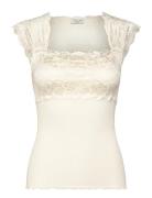 Rwbalta Ss Lace Top Rosemunde White