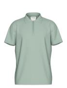 Slhfave Zip Ss Polo Noos Selected Homme Green