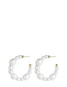 Posh Pearl Hoop Earring Bud To Rose Gold