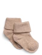 Cotton Rib Baby Socks Mp Denmark Beige