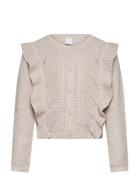 Cardigan With Flounce Lindex Beige