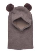 Balaclava Windstop W. Pompoms Huttelihut Brown