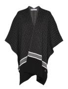 Mio Checked Poncho BUSNEL Black