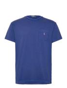 Classic Fit Cotton-Linen Pocket T-Shirt Polo Ralph Lauren Blue