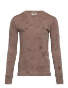 Top Merino Wool Aop Lindex Brown