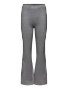 Trousers Flare Lurex Rib Lindex Grey