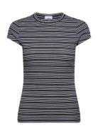 Striped Fine Rib Tee Filippa K Black