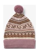 Knit Beanie Anna Wheat Pink