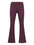 Leggings Flare Rib Solid Lindex Burgundy