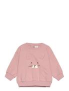 Sweatershirt With 3D Ears Lindex Pink