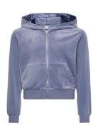 Sweatshirt Velour With Hoodie Lindex Blue