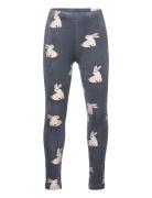 Leggings Velour Aop Rabbits Lindex Grey