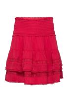 Skirt Flounce With Lace Lindex Red