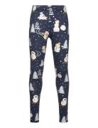 Leggings Snowman Aop Lindex Navy