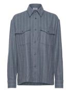 Brushed Wool Overshirt Filippa K Blue