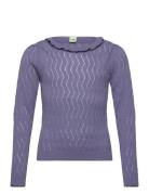 Pointelle Blouse FUB Purple