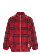 Check Aop Fleece Jacket Mini Rodini Red