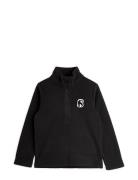 Microfleece Zip Ls Tee Mini Rodini Black