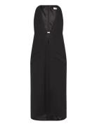 Tailored Wool V-Neck Dress Filippa K Black