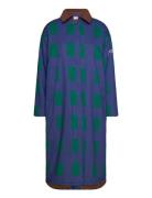 Color Game Patched Print Long Coat Bobo Choses Navy