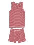 Striped Boy Underwear Set Copenhagen Colors Red