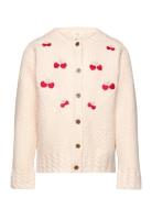 Lambwool Cardigan W. Bow Emb Copenhagen Colors Cream