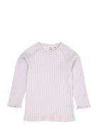 Pointelle Junior Ls Tee Copenhagen Colors Purple